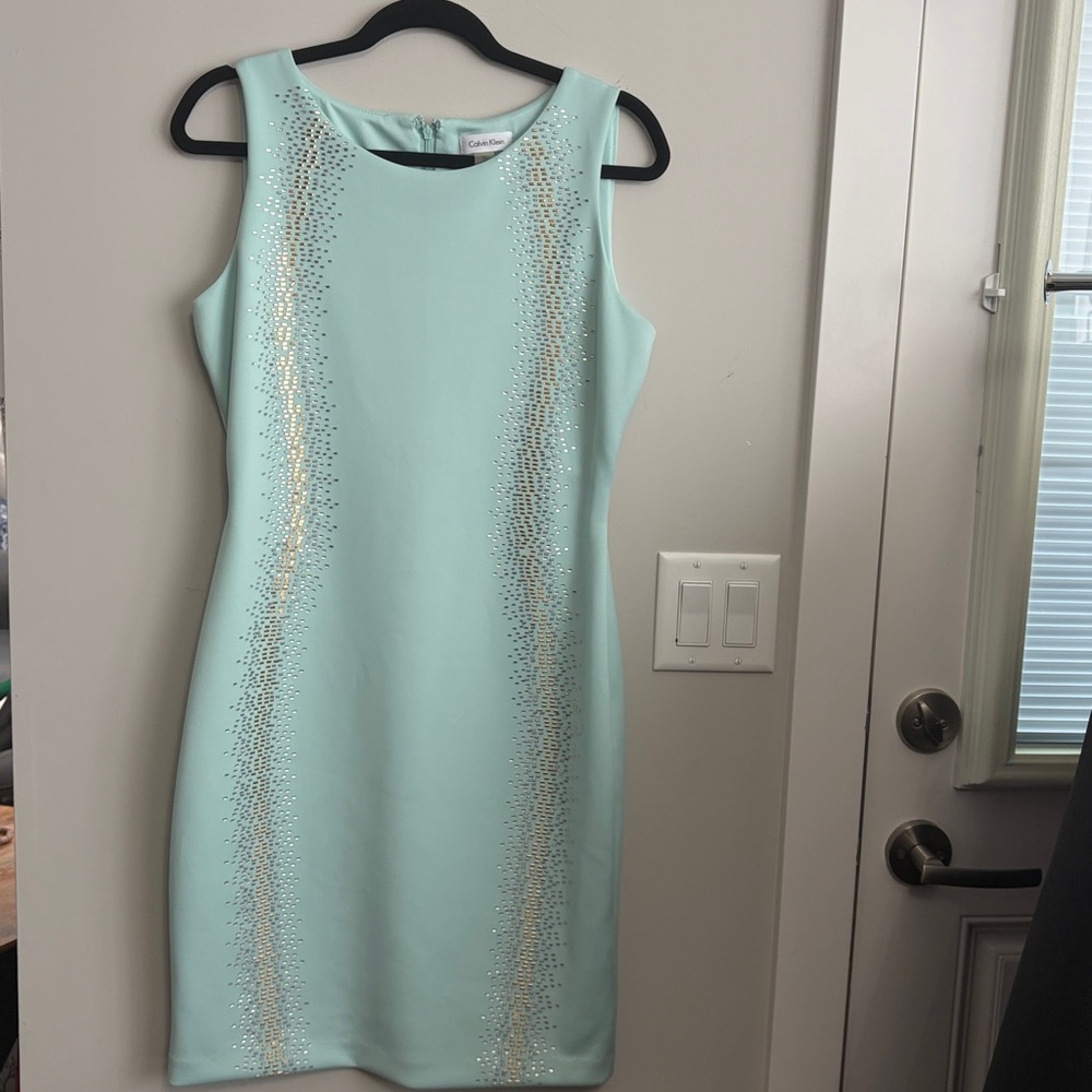 Calvin Klein Seafoam Green Midi Dress